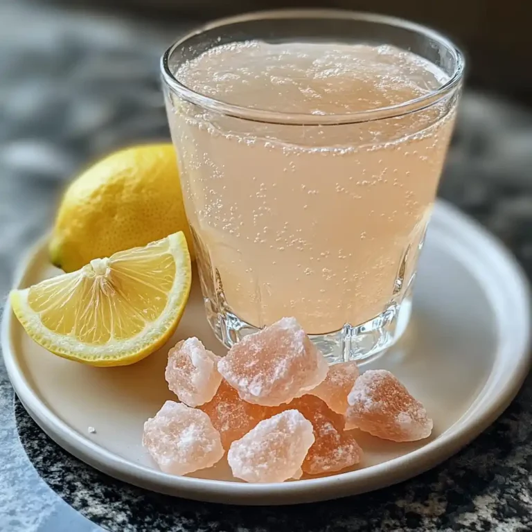 bottled lemon juice pink salt drink with Himalayan salt and lemon