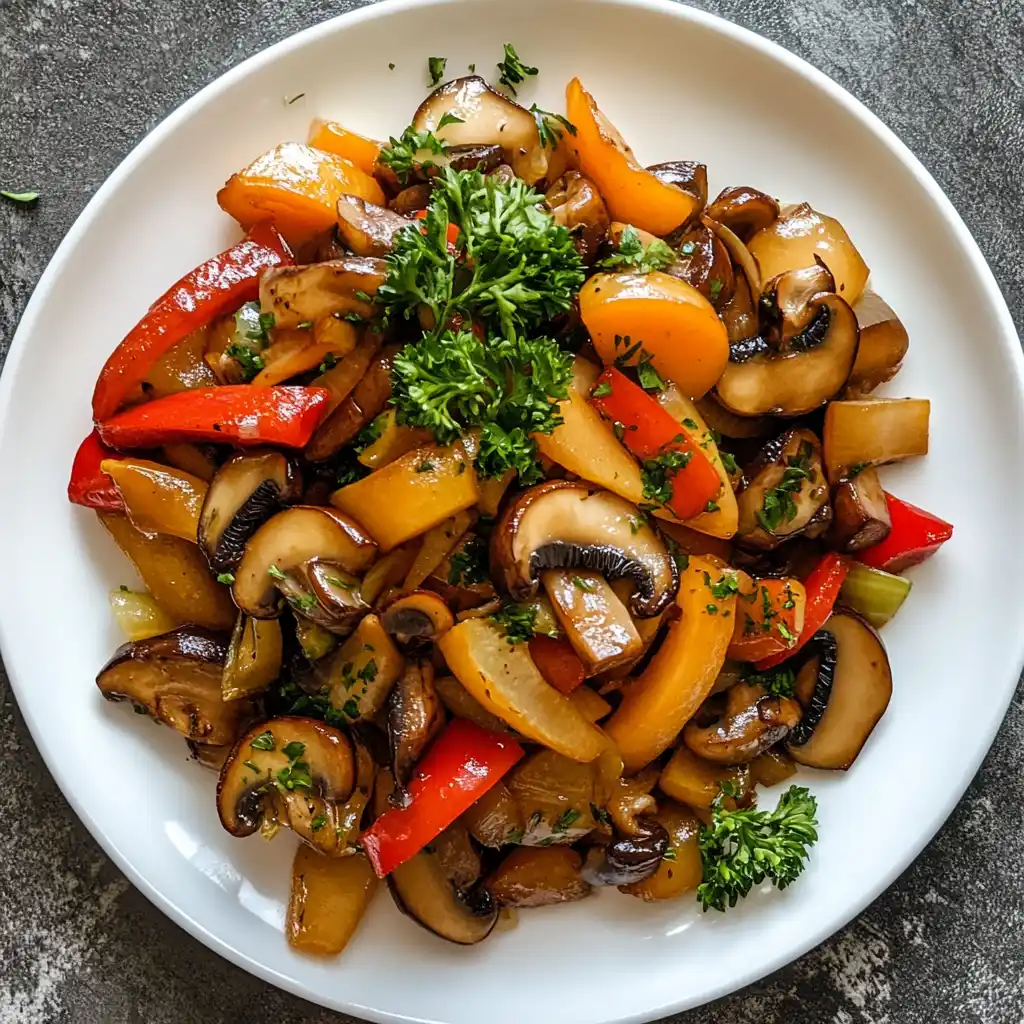 Shiitake mushroom vegetable stir-fry recipe