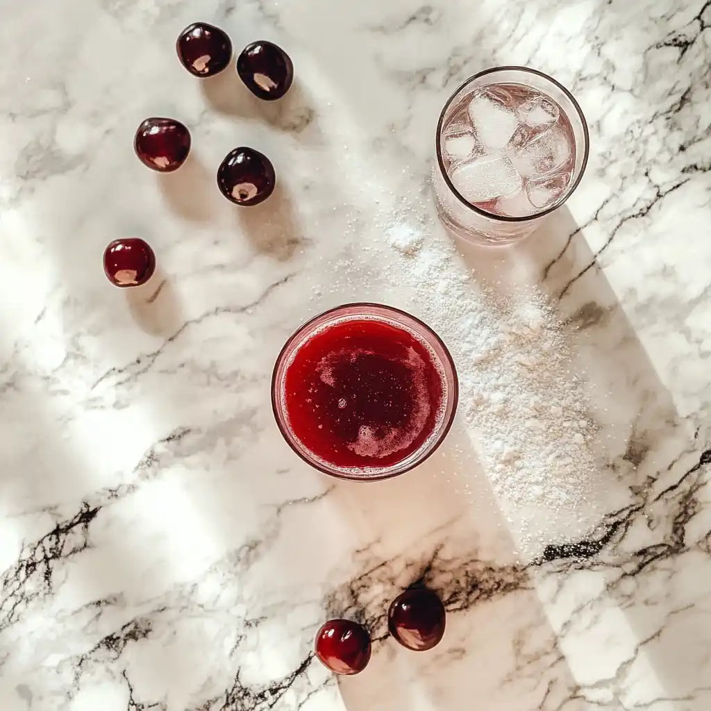 Making the Sleepy Girl Mocktail step by step in a kitchen