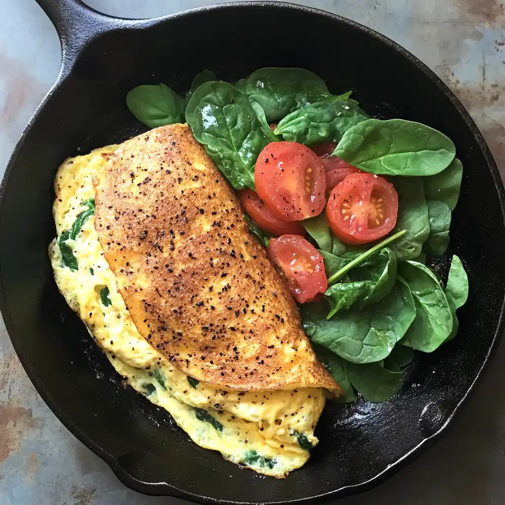 High-protein cottage cheese omelet recipe