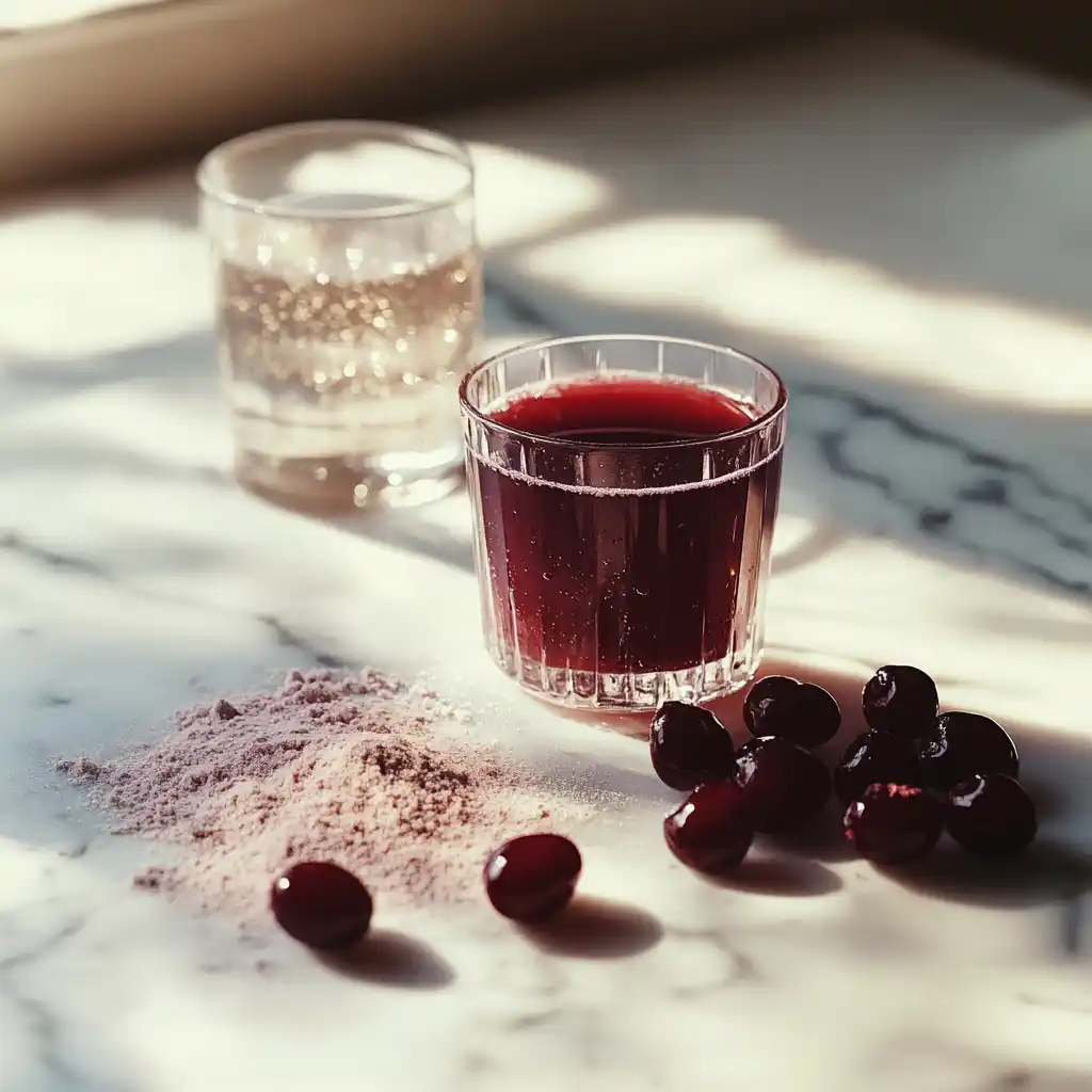 Sleepy Girl Mocktail ingredients tart cherry juice magnesium sparkling water