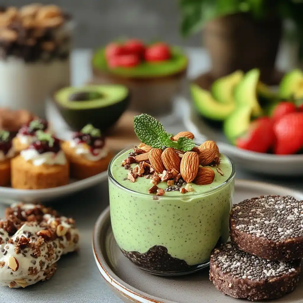 Low-carb desserts for gestational diabetes on rustic table