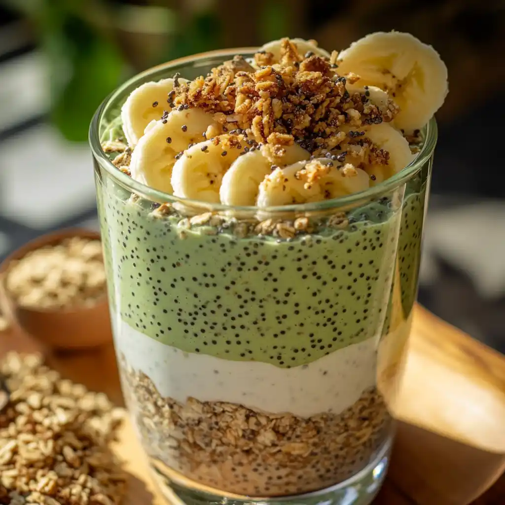 parfait-style matcha chia pudding recipe