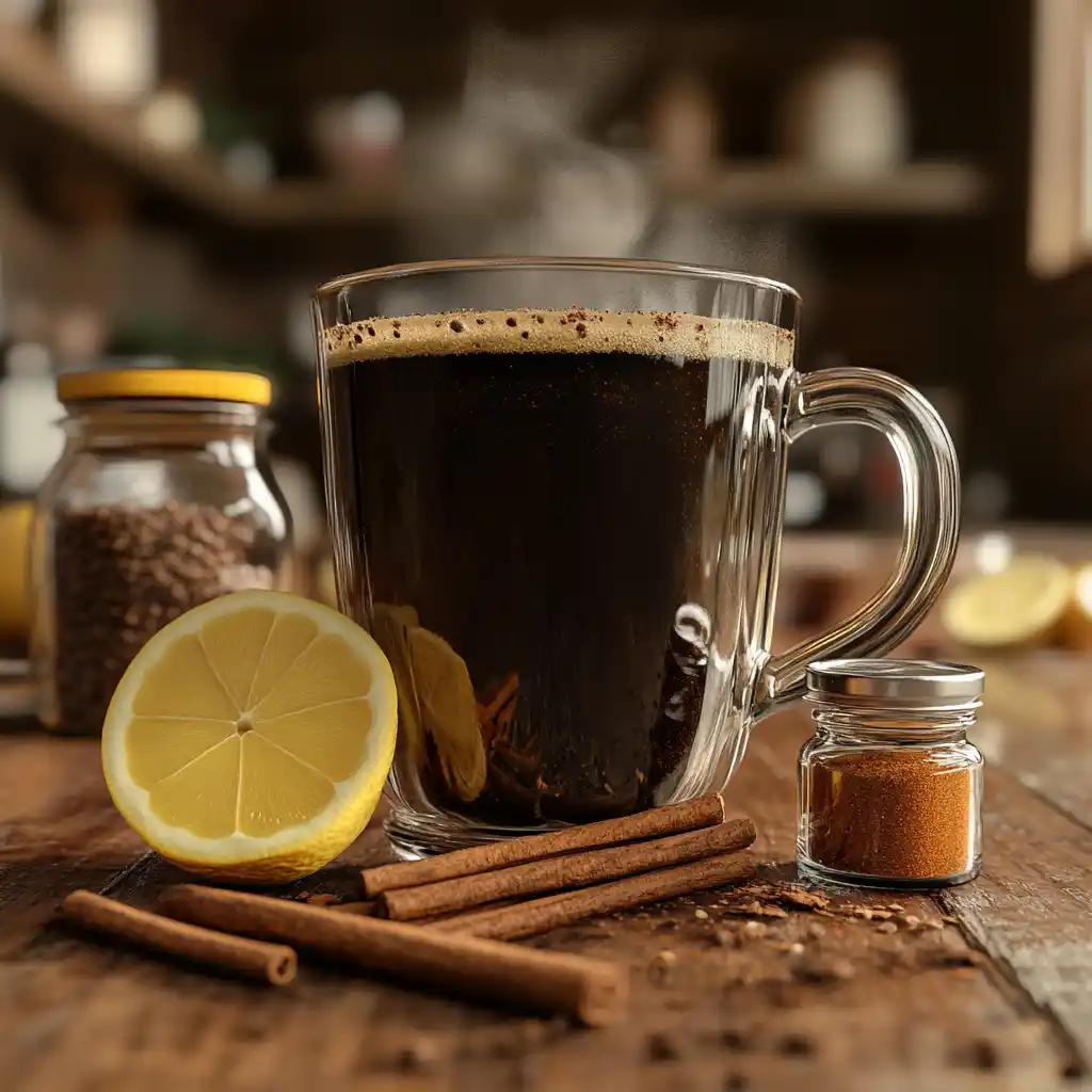 coffee loophole recipe with lemon, cinnamon, and MCT oil