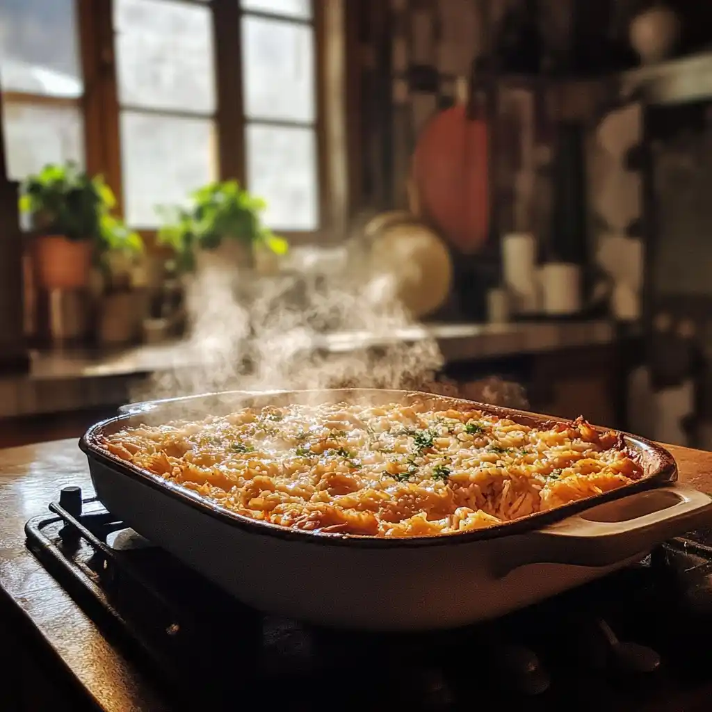 easy chicken and rice casserole recipe hot from oven