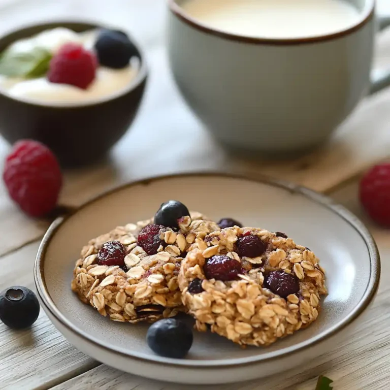 Cherry almond breakfast cookies on rustic kitchen table