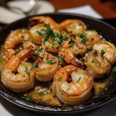 sautéed shrimp in garlic butter sauce close-up