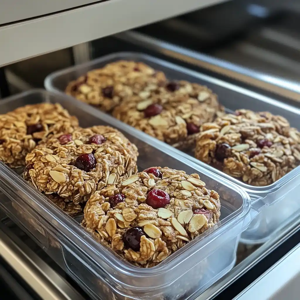Frozen cherry almond breakfast cookies meal prep