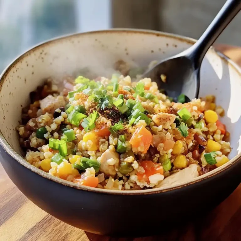 Low-carb fried rice recipe with cauliflower rice and vegetables