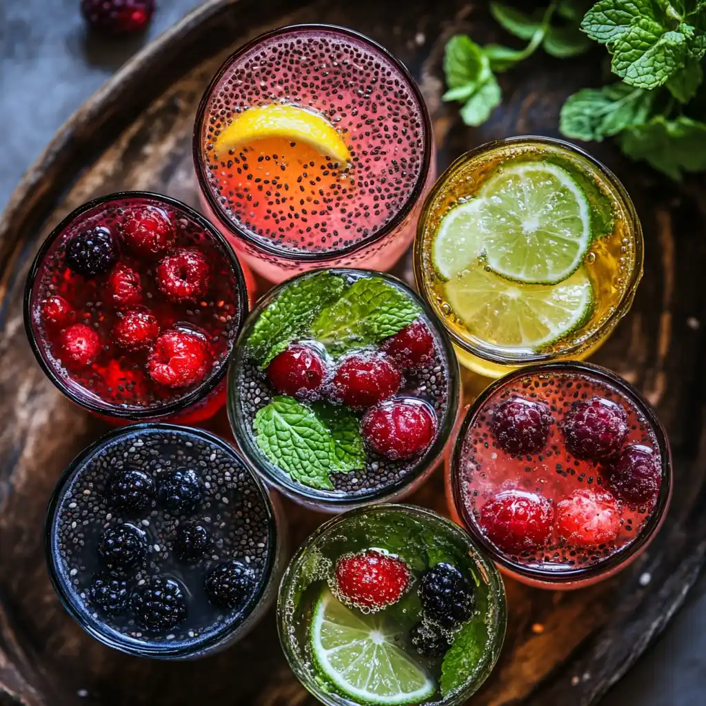 fruit infused chia water recipe variations