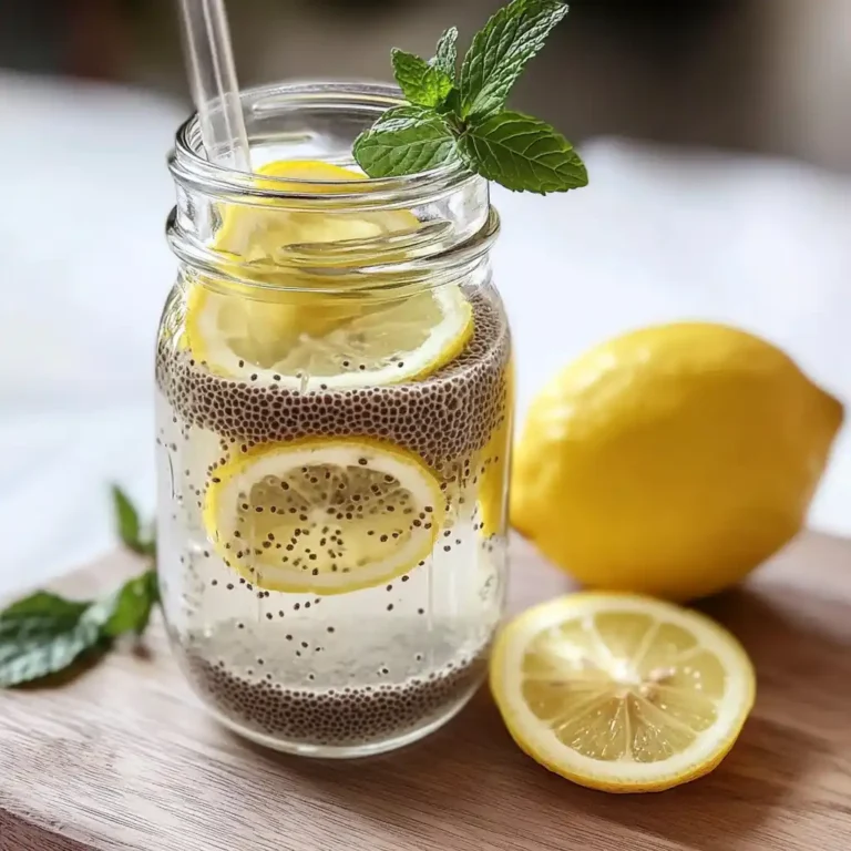 chia water recipe with lemon and mint