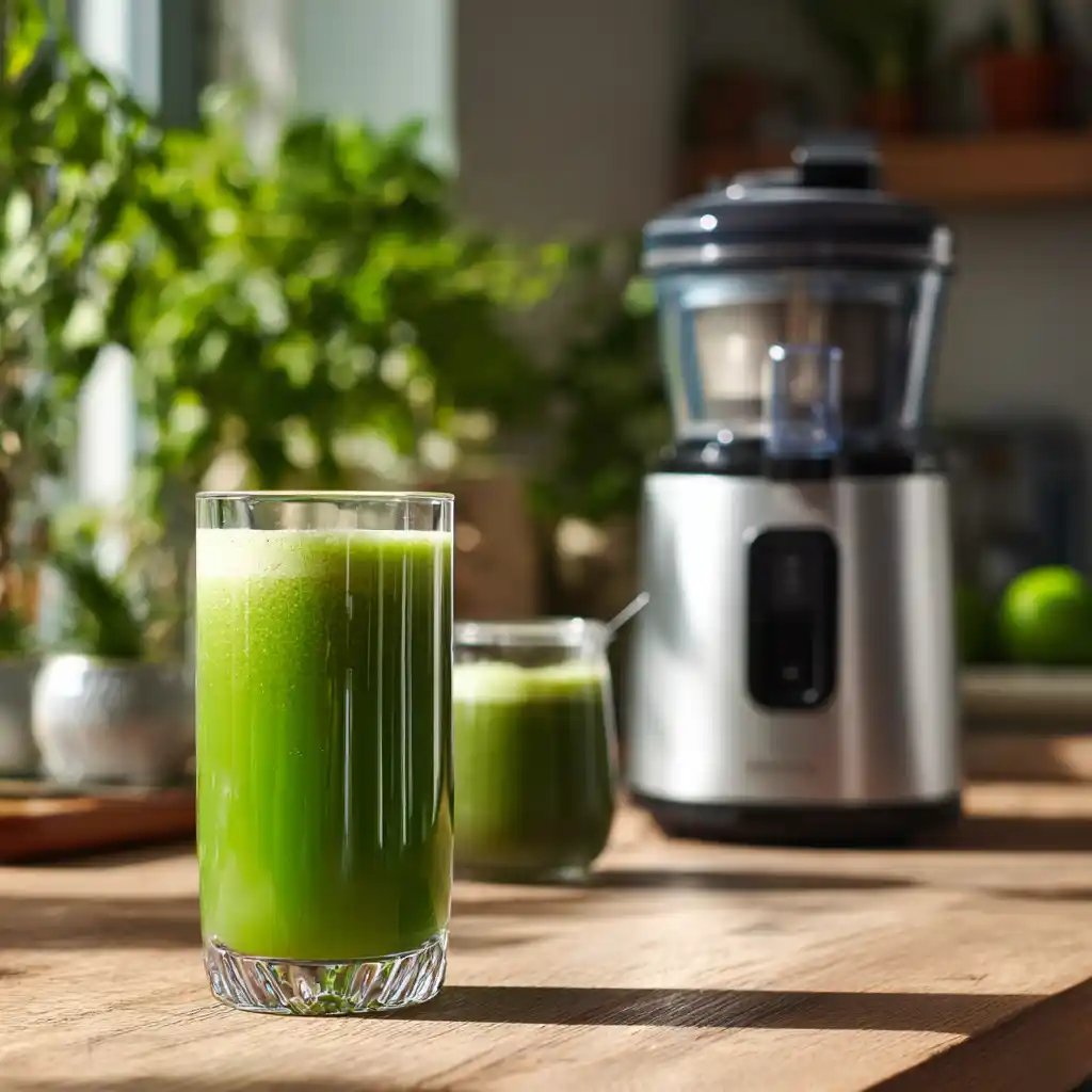Homemade green juice detox cleanse
