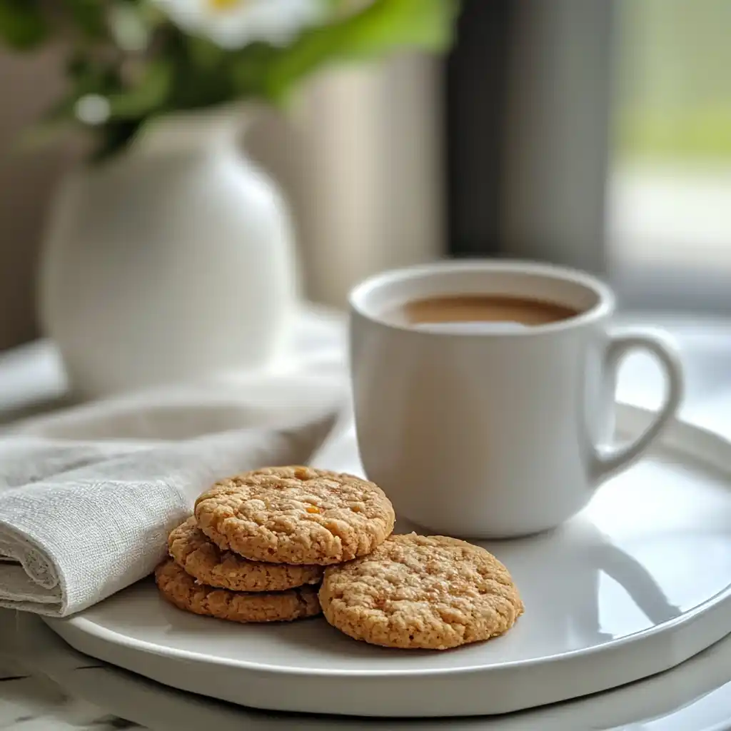 serving carrot cake cookies with chai