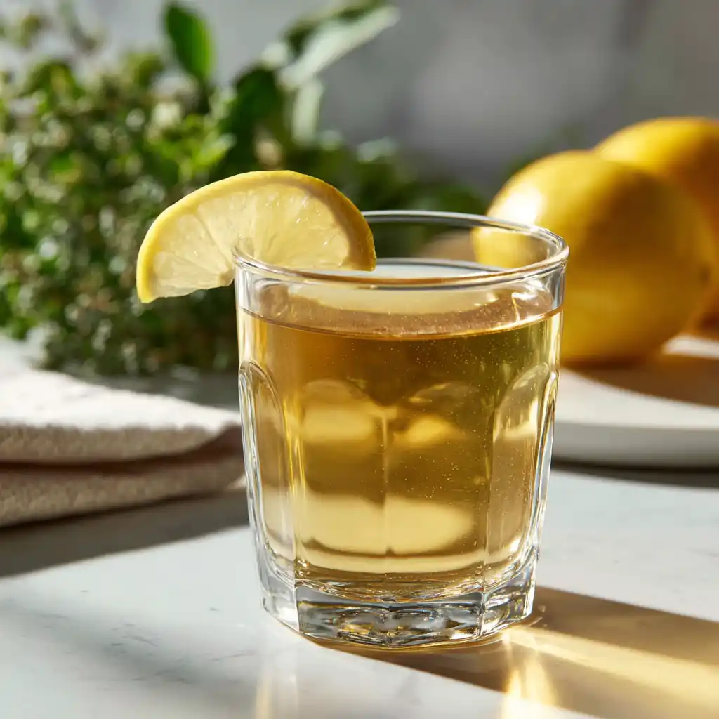 Apple cider vinegar detox drink with lemon and cinnamon