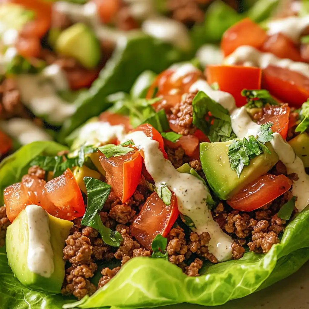 keto friendly healthy ground beef lettuce wraps