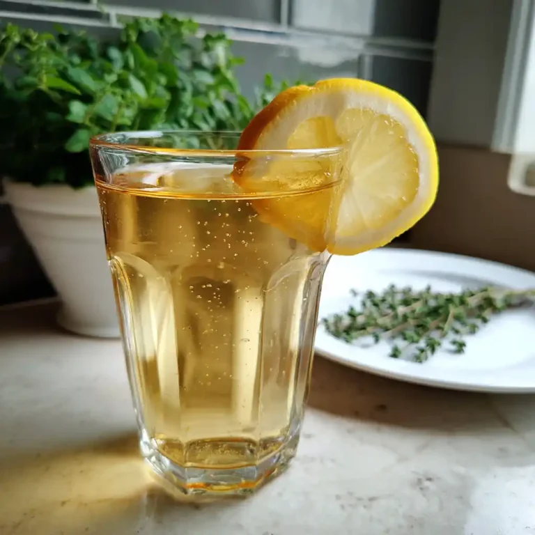 Apple cider vinegar detox drink with lemon and cinnamon