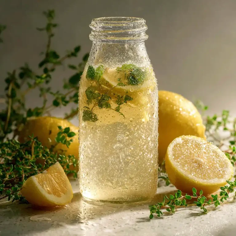THC detox drink with lemon and ginger ingredients