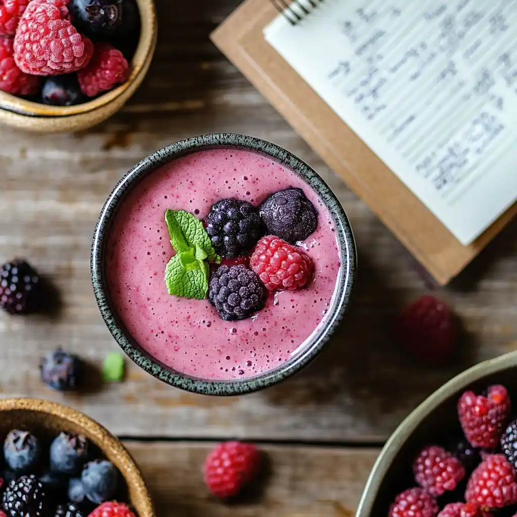 daily protein-packed berry smoothie breakfast idea