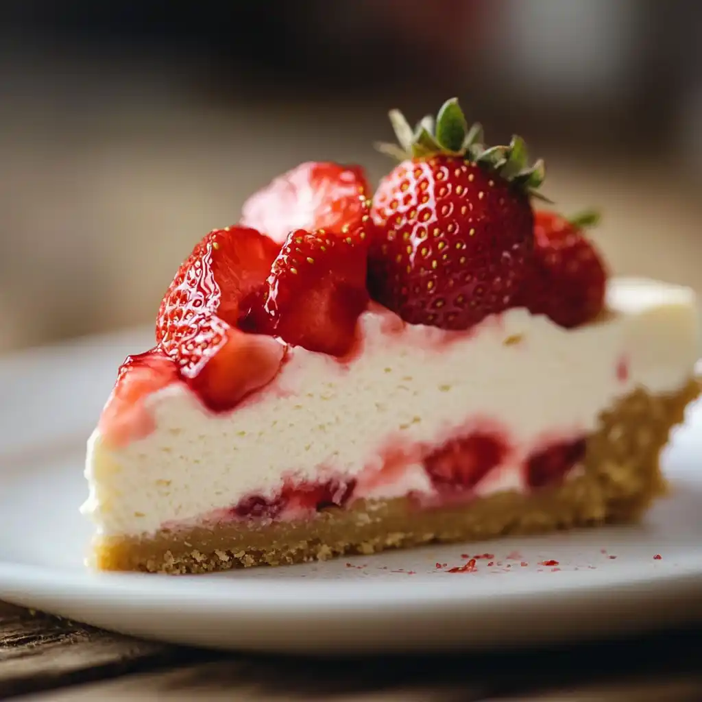 Calorie and macro breakdown of a healthy cheesecake slice