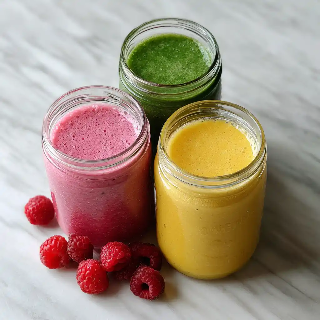 colorful smoothies lineup for national smoothie day