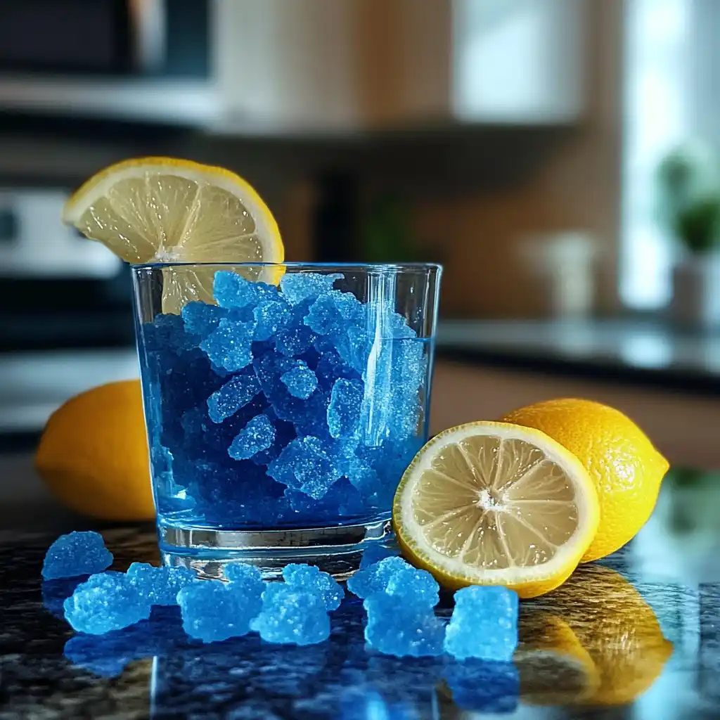 Blue salt trick recipe detox drink with Persian blue salt and lemon