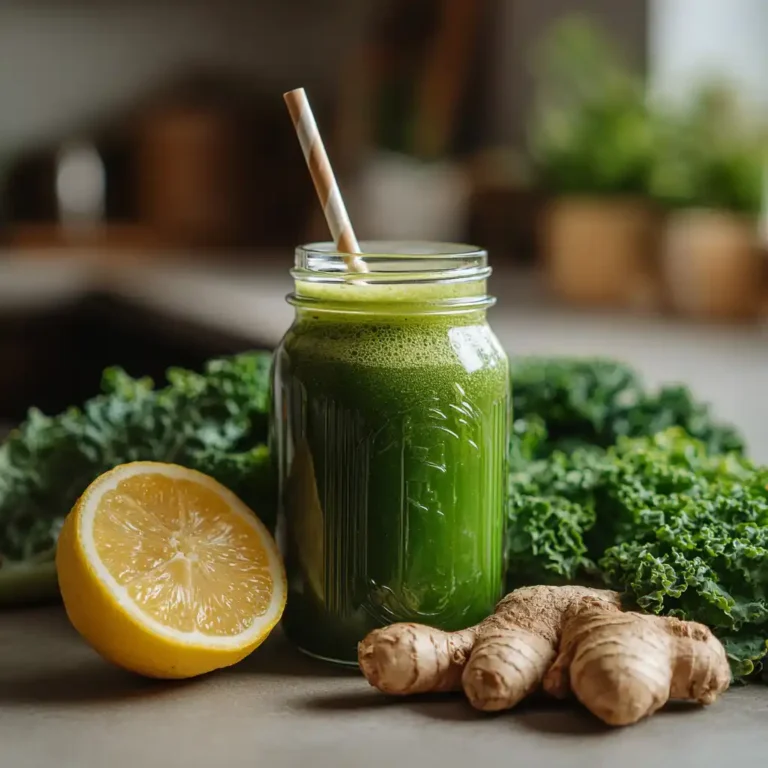 Green detox smoothie for 7-day smoothie detox