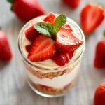 Low calorie strawberry cheesecake