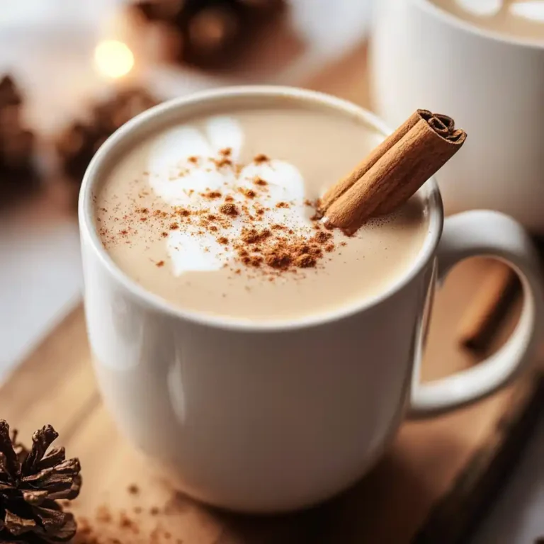 low calorie gingerbread latte with cinnamon