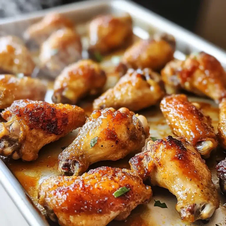 Crispy baked chicken wings fresh from the oven