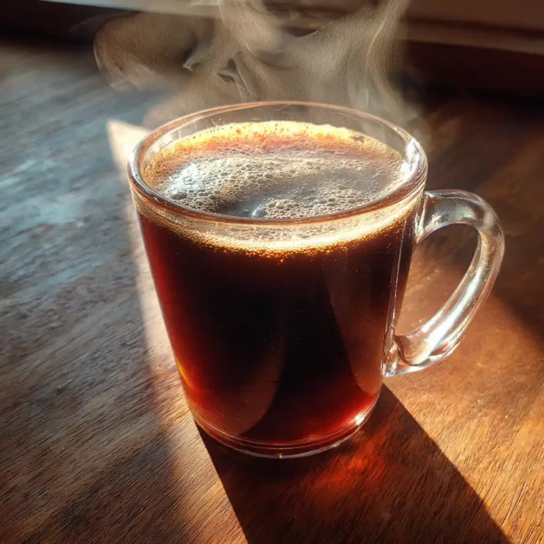 hot buttered prune juice recipe in a warm morning setting