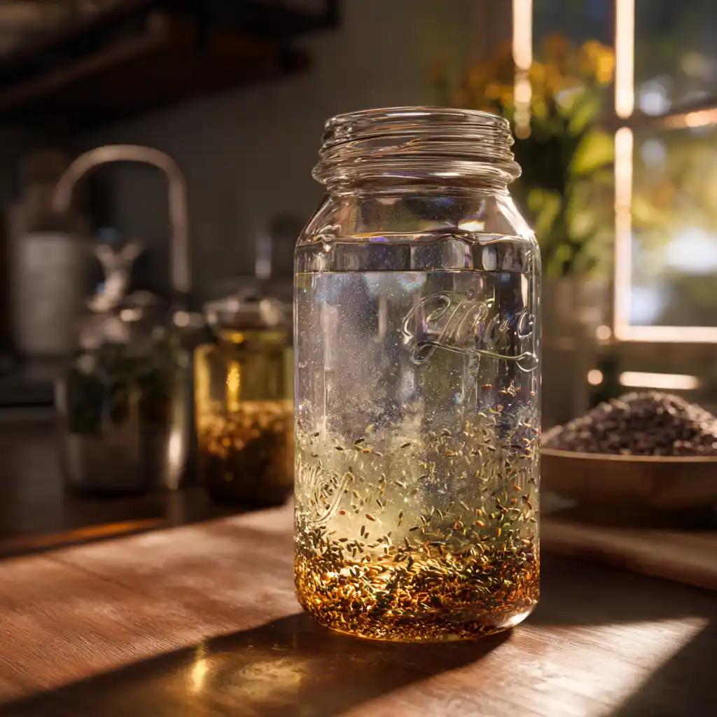 Woman drinking bariatric seed recipe tonic