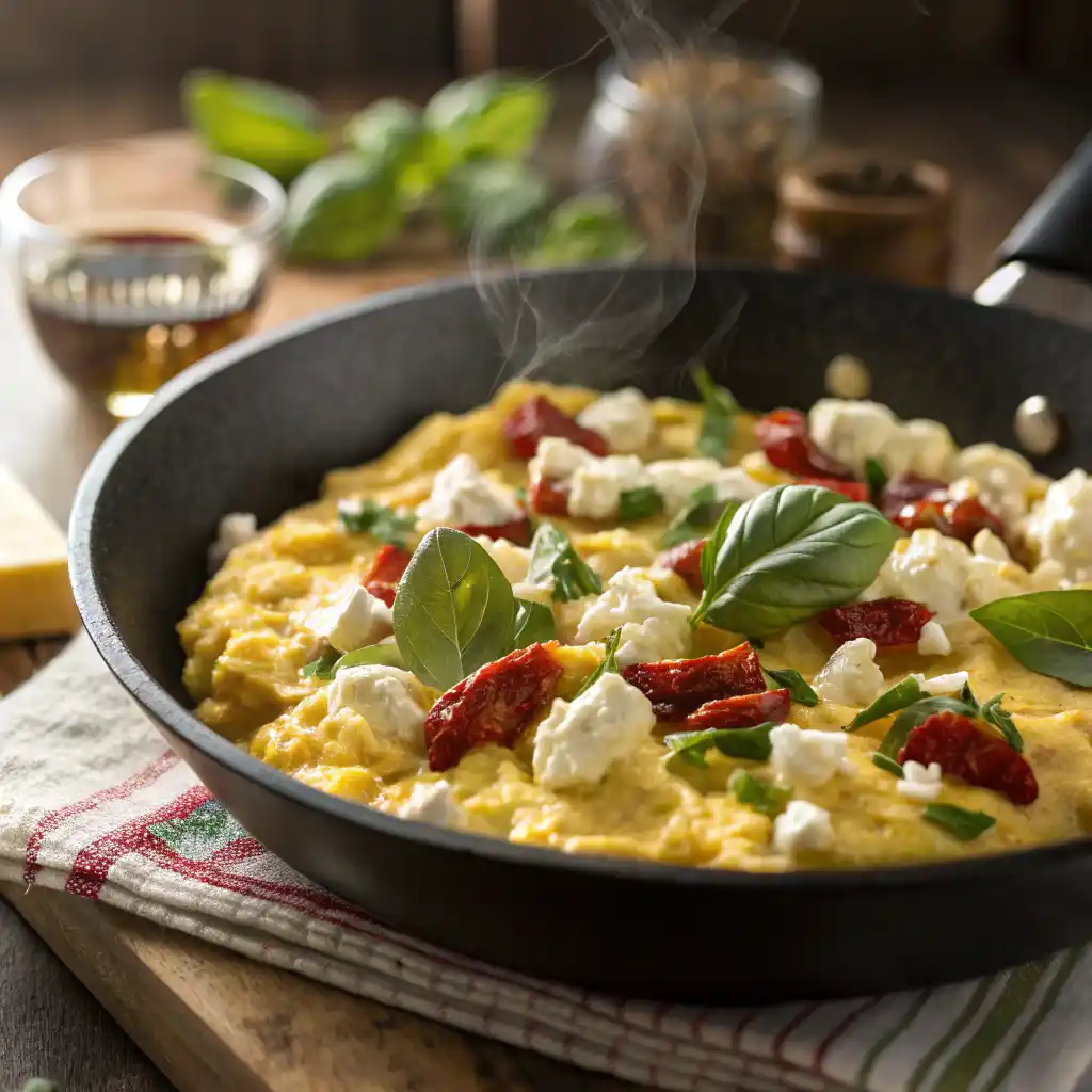 Mediterranean Protein-Packed Scrambled Eggs