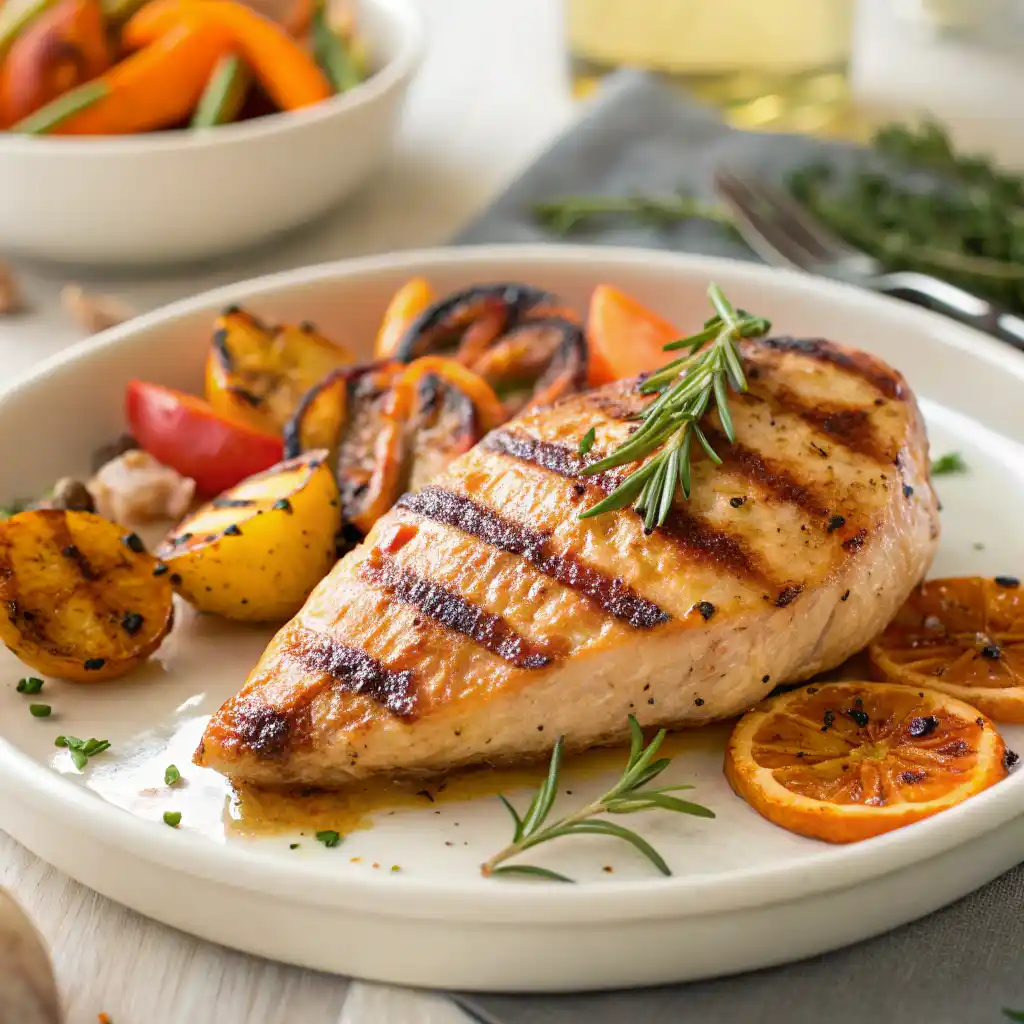 Easy gluten-free recipes - perfectly grilled citrus marinated chicken with grill marks