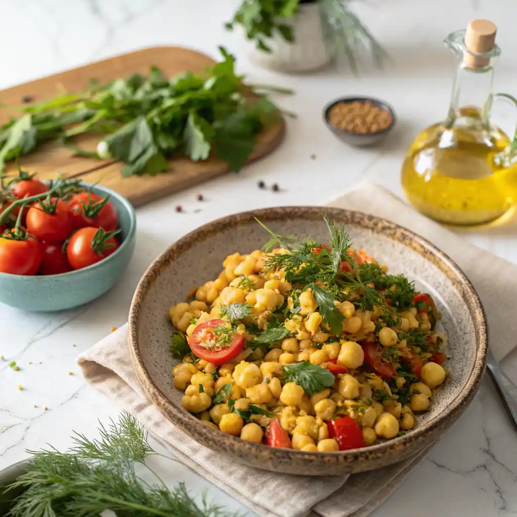 Mediterranean Chickpea Scramble